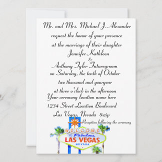 Invitation Mariage classique de Las Vegas