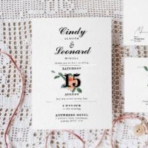 Mariage classique élégant de typographie florale