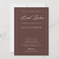 Mariage classique ivoire brun calligraphie déjeune