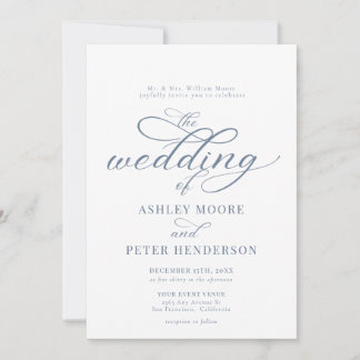 Invitation Mariage classique minimaliste de script simple