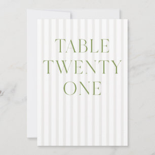 Invitation Mariage Classique Vert Sauge & Beige 21 Numéro de