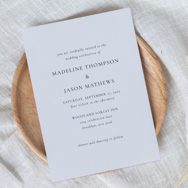 Invitation Mariage Classique Vintage Noir Blanc (Créateur téléchargé)