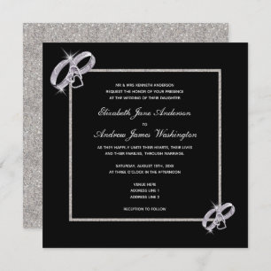 Invitation Mariage Classy Diamond Mariage Argent