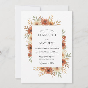 Invitation Mariage Clay Blossom