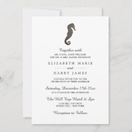 Invitation Mariage Clay Seahorse Beach