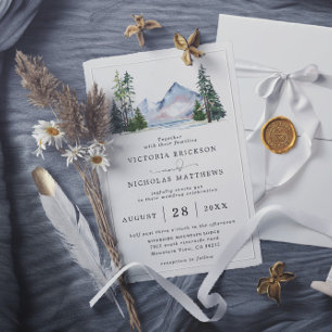 Invitation Mariage Code QR Budget Arbre de la Forêt de Montag