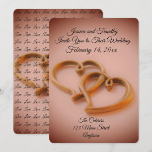 Invitation Mariage Coeurs liés
