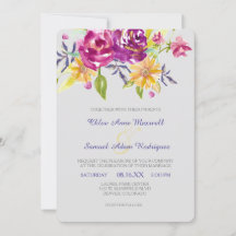 Mariage coloré Bouquet d'aquarelle