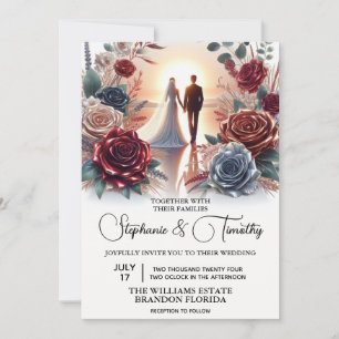 Invitation Mariage coucher de soleil
