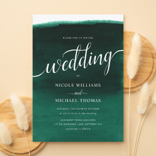 Invitation Mariage couleur vert émeraude