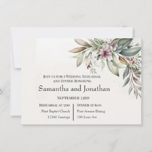Invitation Mariage Couleurs de Jardin Pastel Bohème Répétitio