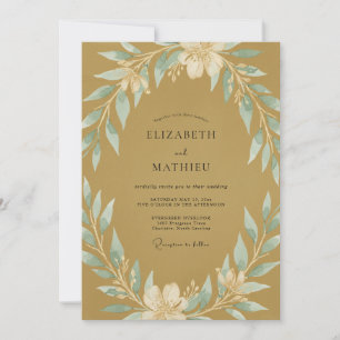 Invitation Mariage Couronne d'Ambre
