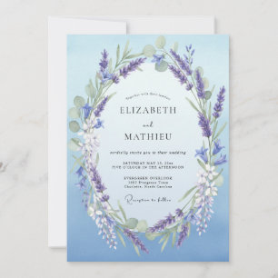 Invitation Mariage Couronne d'Améthyste Azur