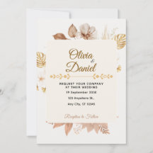 Mariage Crème Floral Séché Bohème Rustique
