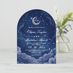 Invitation Mariage Crépuscule Bleu Céleste