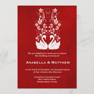Invitation Mariage cygne