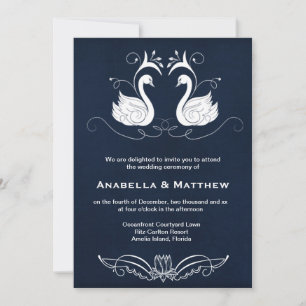 Invitation Mariage cygne