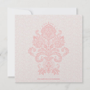 Invitation Mariage damassé florale rose et blanc Sift Invitat