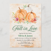 Mariage d'amour de citrouille d'automne