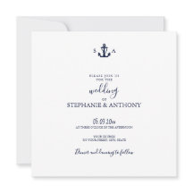 Mariage d'Ancre bleu marine Monogram