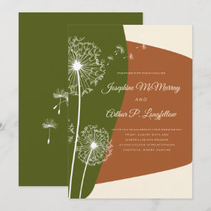 Invitation Mariage Dandelion moderne