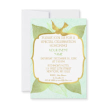 Mariage d'anniversaire moderne Vert Golden Vip