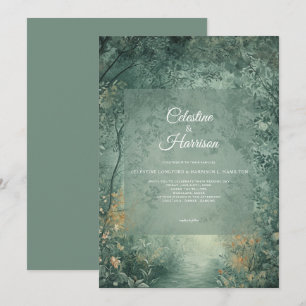 Invitation Mariage dans la forêt enchantée