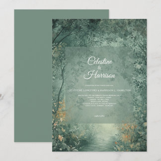 Invitation Mariage dans la forêt enchantée