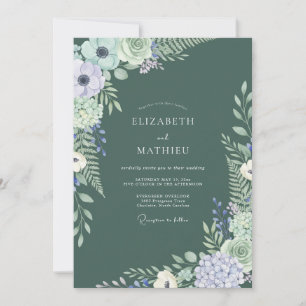 Invitation Mariage dans la Nature Époustouflante de Teinte Ve