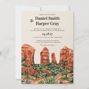 Invitation Mariage dans le désert de Sedona Arizona