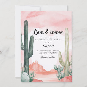 Invitation Mariage dans le désert du sud-ouest de l'Arizona a