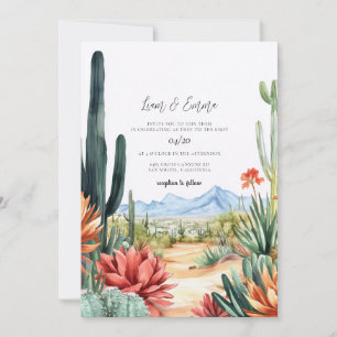 Invitation Mariage dans le désert du sud-ouest de l'Arizona a