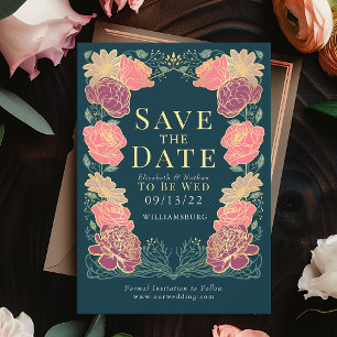Invitation Mariage dans le jardin enchanté Enregistrer la dat