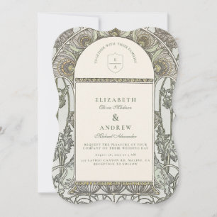Invitation Mariage dans un conservatoire orné
