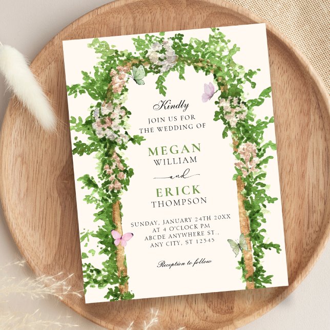 Invitation Mariage dans un jardin (Créateur téléchargé)
