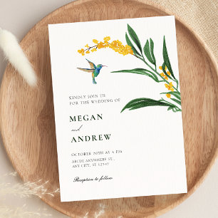 Invitation Mariage dans un jardin fleuri 