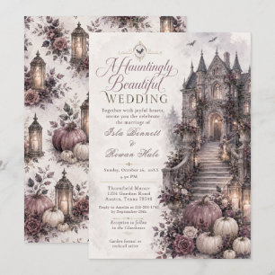 Invitation Mariage dans un manoir gothique hanté