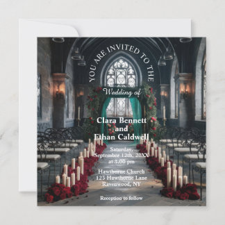 Invitation Mariage dans une église gothique