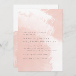 Invitation Mariage d'aquarelle chic rose vif