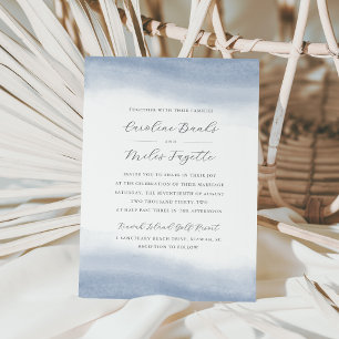 Invitation Mariage d'aquarelle côtière Ebb Tide