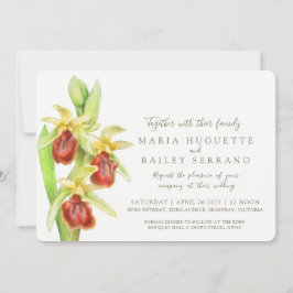 Invitation Mariage d'aquarelle d'orchidée primitive