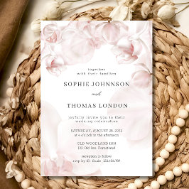 Invitation Mariage d'aquarelle d'orchidée rose poussiéreux