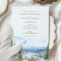Mariage d'aquarelle du mont Hood Oregon