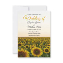 Mariage d'aquarelle élégant à fleurs de soleil