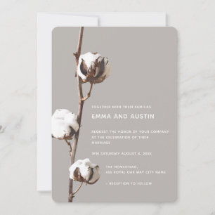 Invitation Mariage d'aquarelle florale minimaliste simple en