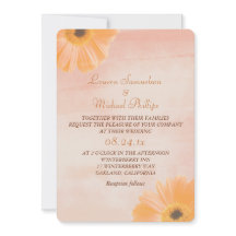 Mariage d'aquarelle florale Tangerine