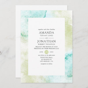 Invitation Mariage d'aquarelle minimal