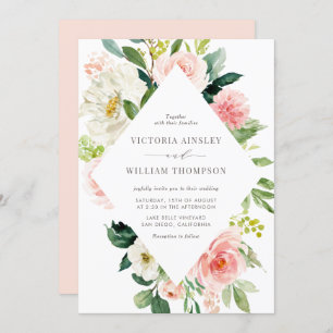 Invitation Mariage d'aquarelle romantique