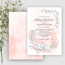Mariage d'aquarelle rose flou croisé
