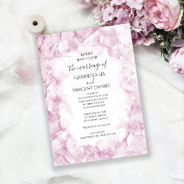 Invitation Mariage d'aquarelle rose pâle